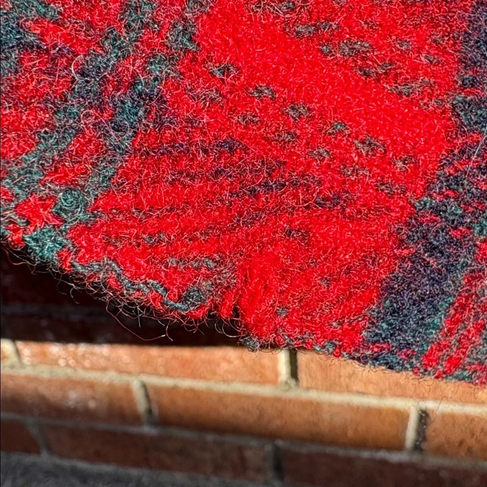 Vintage Pendleton Blanket Throw Red Navy Teal Grey Tartan plaid Virgin Wool READ - Picture 13 of 15